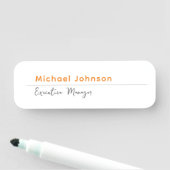 Einzigartiges beruflich-minimalistisches Profil Namensschild (Beispiel)