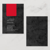 Einzigartiges Berufliches Grau Rot Modernes Elegan Visitenkarte (Vorne/Hinten)