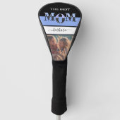 Einzigartiges Best Mama Foto Blue Black LetteringN Golf Headcover (Vorderseite)