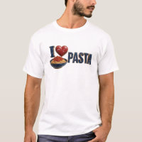 Einzigartiges Blau I LOVE PASTA Visuelles Design