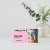 Einzigartiges Blau- und Rosatonfarben-Kinderbild Visitenkarte (Stehend Vorderseite)