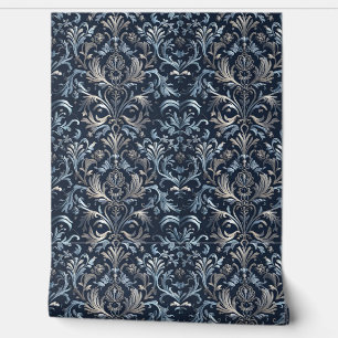 Einzigartiges Blau und Silvery Gray Tapete