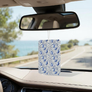 Einzigartiges blaues Toile-Kokos-Chic-Botanikmuste Autolufterfrischer