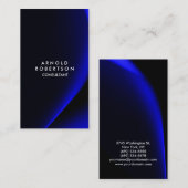 Einzigartiges Blauwellenmuster Abstraktes Elegant Visitenkarte (Vorne/Hinten)