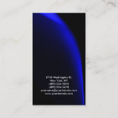 Einzigartiges Blauwellenmuster Abstraktes Elegant Visitenkarte (Rückseite)