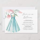 Einzigartiges Blue Dress Bridal Dusche Einladungen (Vorderseite)