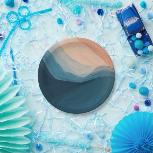 Einzigartiges Blue Paper Plate zum Thema "18. Gebu Pappteller (Party)