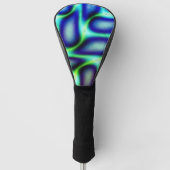 Einzigartiges Blue Petals Abstract Design Golf Headcover (Vorderseite)