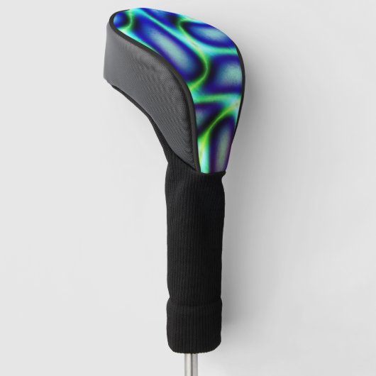 Einzigartiges Blue Petals Abstract Design Golf Headcover (angewinkelt)