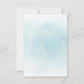 Einzigartiges BlueWatercolor Baby Shower Book for Einladung (Rückseite)