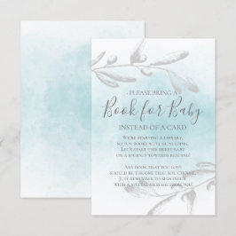Einzigartiges BlueWatercolor Baby Shower Book for  Einladung