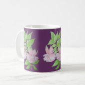 einzigartiges Blumenbild hübscher rosa Blume Kaffeetasse (Vorderseite Links)