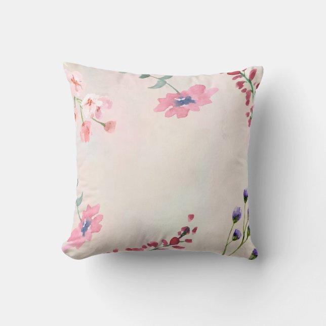 Einzigartiges Blumendesign Kissen (Vorderseite)