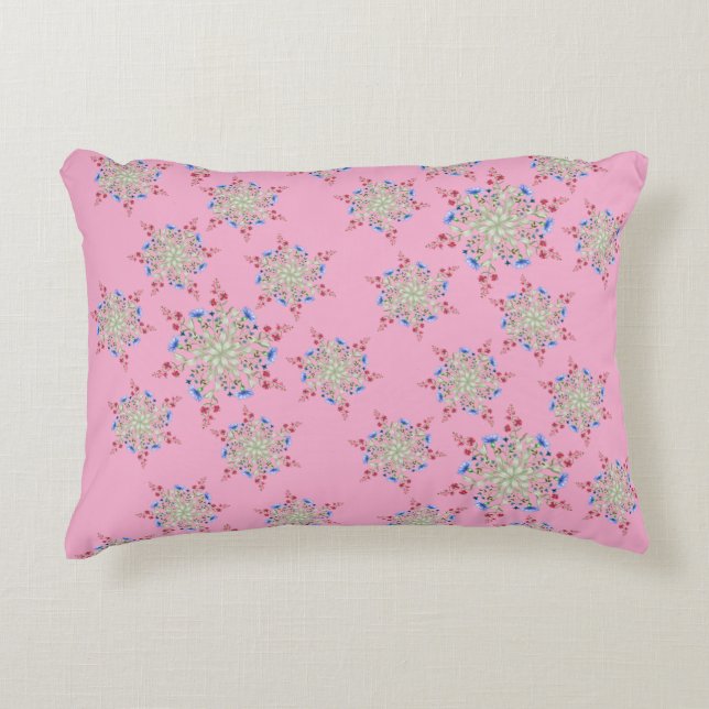 Einzigartiges Blumenmuster Design Dekokissen (Vorderseite)
