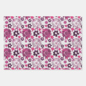 Einzigartiges Blumenmuster - Farben mischen Geschenkpapier Set (Vorderseite 2)