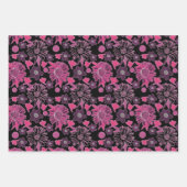 Einzigartiges Blumenmuster - Farben mischen Geschenkpapier Set (Vorderseite)
