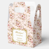 Einzigartiges Blush Gold Boho Gastgeschenk Hochzei Geschenkschachtel (Geöffnet)