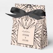 Einzigartiges Boho-Cream und schwarzes Muster Geschenkschachtel (Vorderseite)