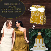 Einzigartiges Boho-Cream und schwarzes Muster Geschenkschachtel