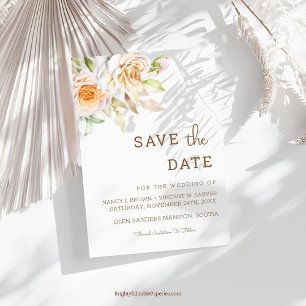 Einzigartiges Boho Simple Elegante Text Foto Hoc Save The Date