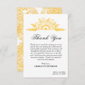 Einzigartiges Boho Style Rustikales Sonnenblumen-B Dankeskarte (Vorne/Hinten)