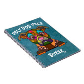 Einzigartiges Boxer-Hundegesicht-Notebook Notizblock (Rechte Seite)
