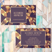 Einzigartiges, braunes Gold abstrakt boho fett ele Visitenkarte