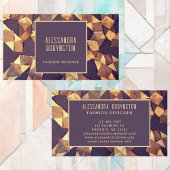 Einzigartiges, braunes Gold abstrakt boho fett ele Visitenkarte