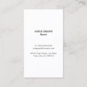 Einzigartiges braunes Kraft Papier Rote Blume Blum Visitenkarte (Rückseite)