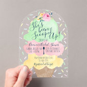 Einzigartiges Brautparty aus Eiscreme Acryleinladungen (Insitu (Handheld))