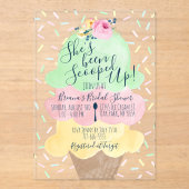 Einzigartiges Brautparty aus Eiscreme Acryleinladungen (Vorderseite)