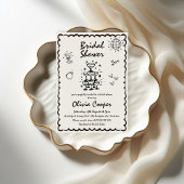 Einzigartiges Brautparty mit eigenem Kraut Einladung