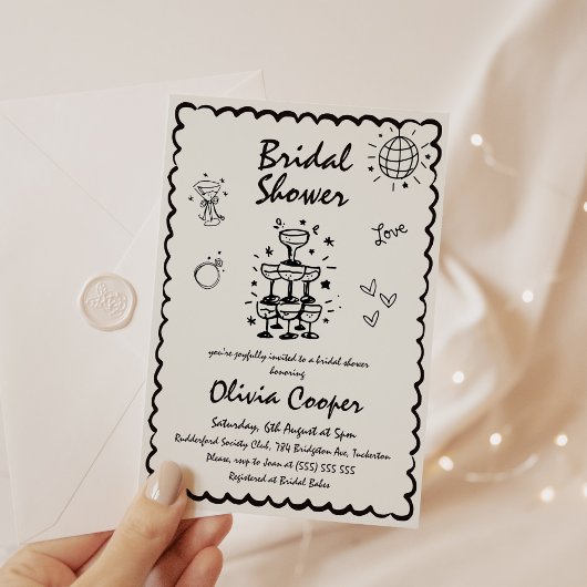 Einzigartiges Brautparty mit eigenem Kraut Einladung