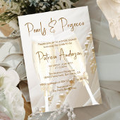 Einzigartiges Brautparty mit eleganten Perlen und Einladung