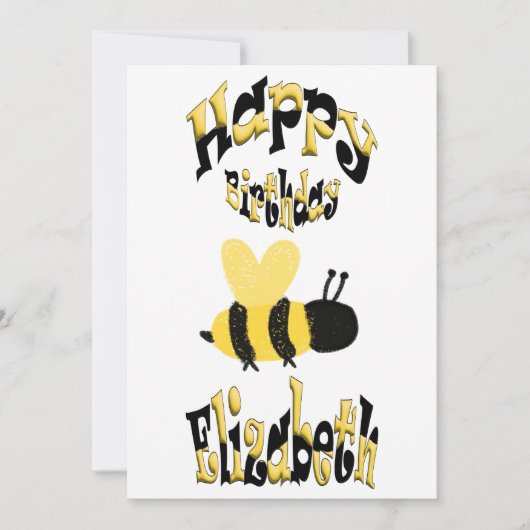Einzigartiges Bumblebedoodle Personalisiert Zeichn Einladung (Vorderseite)