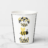 Einzigartiges Bumblebedoodle Personalisiert Zeichn Pappbecher (Rückseite)