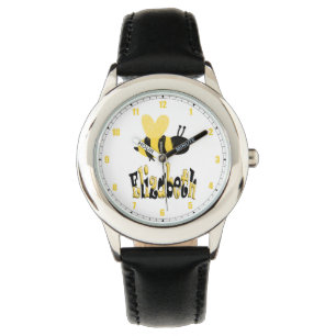 Einzigartiges Bumblebee Doodle Personalisiert Zeic Armbanduhr