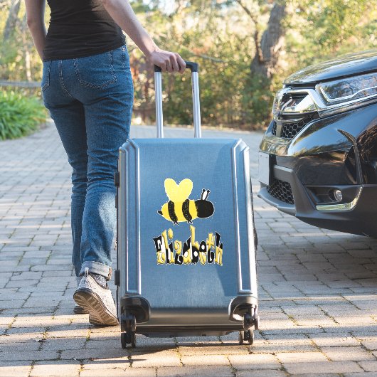 Einzigartiges Bumblebee Doodle Personalisiert Zeic Aufkleber (Koffer Insitu)