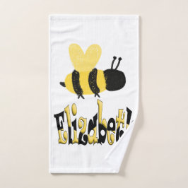 Einzigartiges Bumblebee Doodle Personalisiert Zeic Handtuch