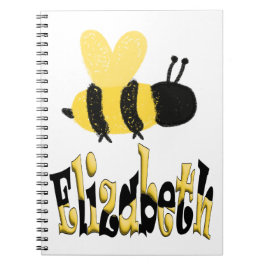 Einzigartiges Bumblebee Doodle Personalisiert Zeic Notizblock
