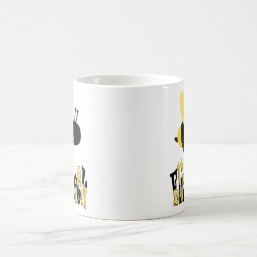 Einzigartiges Bumblebee Doodle Personalisiert Zeic Verwandlungstasse (Mittel)