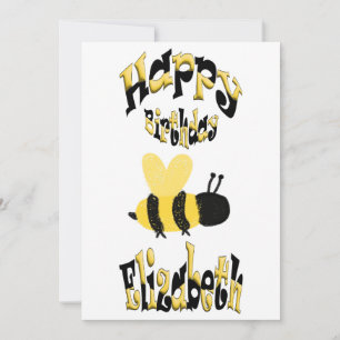 Einzigartiges Bumblebee-Doodle Personalisierte Zei Einladung