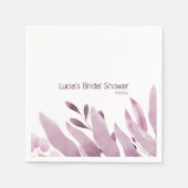 Einzigartiges Burgund Big Blätter Brautparty Serviette (Vorderseite)