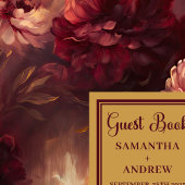 Einzigartiges Burgundy Blush Gold Wedding Gästebuc Gästebuch