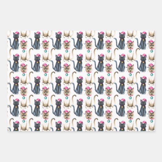 Einzigartiges Cat Lover Geschenkpacken Geschenkpapier Set (Vorderseite)