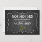 Einzigartiges Chalkboard HO HO HO Xmas Party Einladung (Vorderseite)