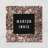 ★ einzigartiges Chic-Glitzer-Quadrat Quadratische Visitenkarte (Vorderseite)