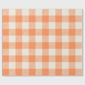 Einzigartiges & Chic Hellorange & Creme Büffel-Kar Geschenkpapier (Flach)