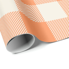 Einzigartiges & Chic Hellorange & Creme Büffel-Kar Geschenkpapier