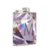 Einzigartiges Chic Jewel Diamond Design Name Monog Flachmann (Rechts)